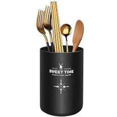 Förvaring Köksredskap Arrangör, 10 x 13 cm Hållare Behållare, Rostfritt Stål Svart Metall Redskapshållare för Köksredskap