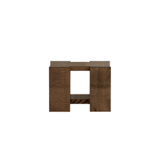 Rye Sleep Etagere Sidobord Liten Röd Ek - Rökt röd ek