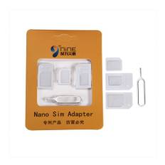 D9Element 4-i-1 Simkort adapter. Nano til Micro/Normal - Hvid