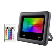 25W RGB strålkastare utomhus strålkastare IP66 vattentät med fjärrkontroll för bröllopsfödelsedag US Plug svart