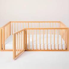 Goodevas Montessori Sängram för barn, 120 cm x 200 cm – enkelsängram av trä för småbarn 1–3 – Montessori golvsängram från 6 månader, ingen madrass ingår
