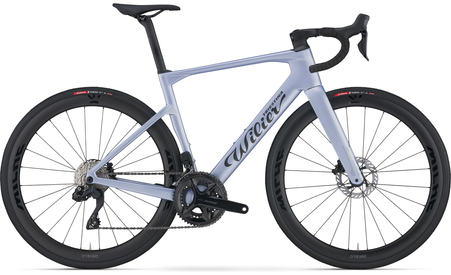 Wilier Wilier Rapida 2026 - Shimano 105 Di2 2x12sp - Miche Asfalto 45 Carbon - 128 / M / Bianco (M)
