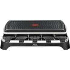 Tefal RE 4588 Raclette Grill Inox&Design 10Pfännchen schwarz-edelstahl