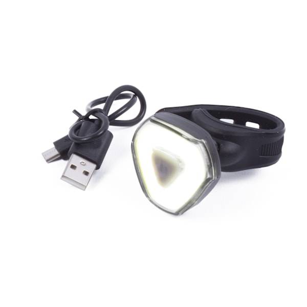 Cykellampa LED USB-uppladdningsbar vit