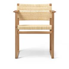 Fredericia Furniture - BM62 Armchair Cane Wicker, Oljad ek - Matstolar - Børge Mogensen - Träfärgad - Trä