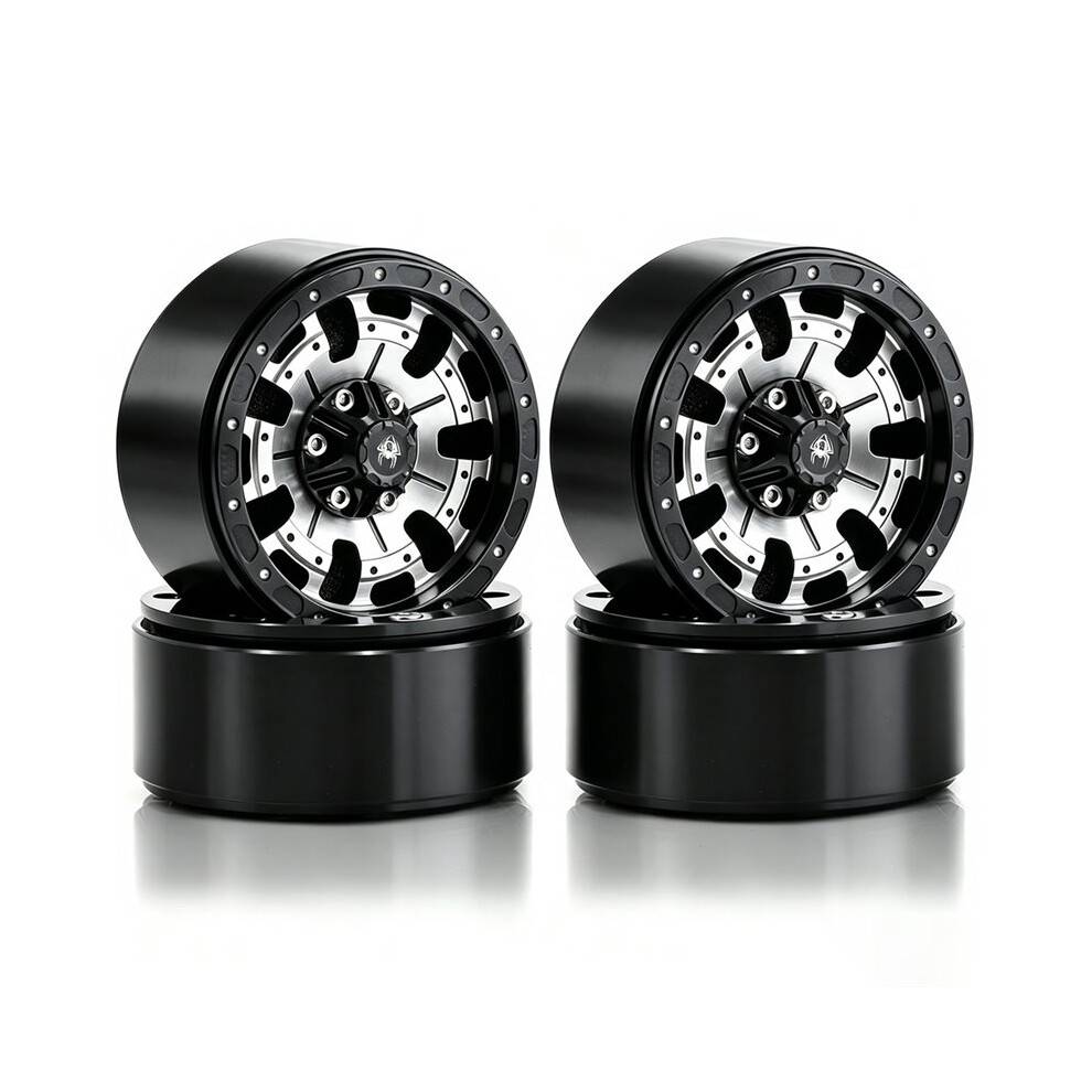 RED SPIDER 4Pcs Metal 1.9" Beadlock Wheels Rim Hub for 1/10 RC Crawler Car Axial SCX10 90046 AXI03007 VS4-10 Redcat Gen8