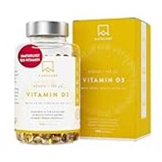 D3-vitamin [4000 IE] - med extra jungfruolivolja för optimalt upptag - GMO-, gluten-, och laktosfritt - bidrar till skelettets, musklernas och immunförsvarets funktion - 365 softgelkapslar.