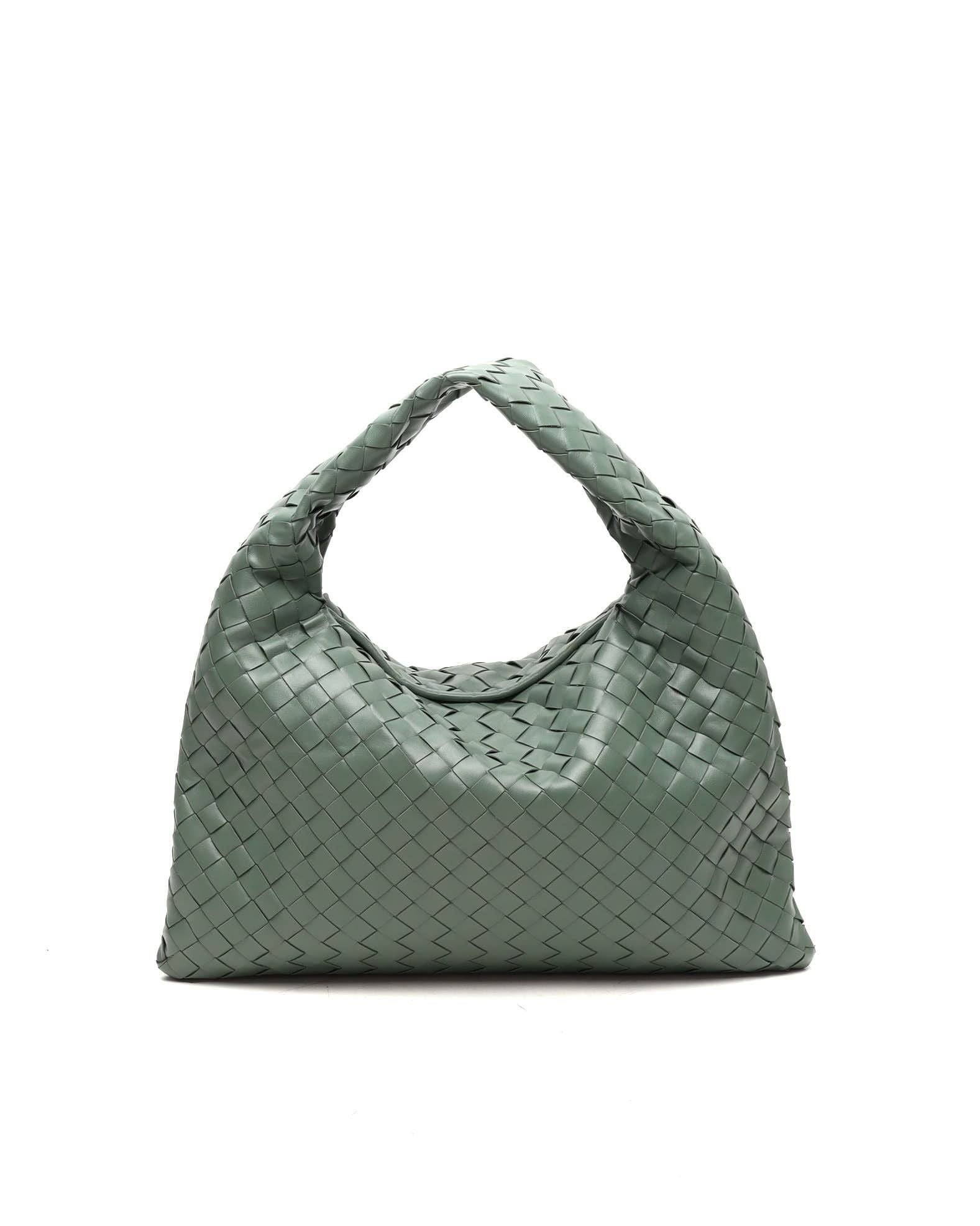 Bottega Veneta Large Intrecciato Hop Bag - Green - One Size