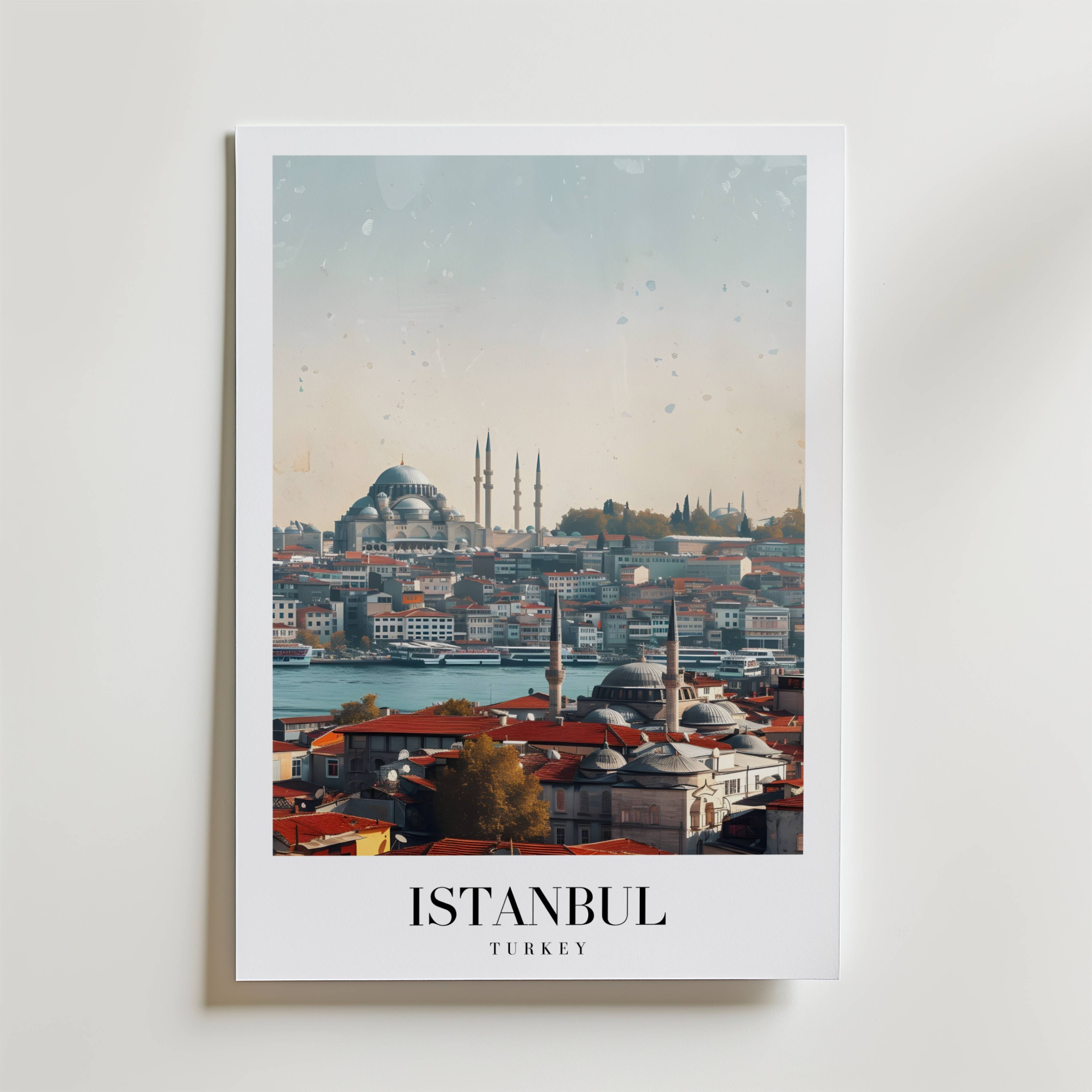 The Istanbul Poster - Premium Canvas 100x140 cm