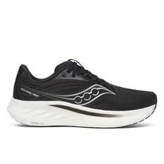 Saucony Ride 18 Wide Løbesko Str. 46 - Herre, Sort, Komfortabel og Støttende