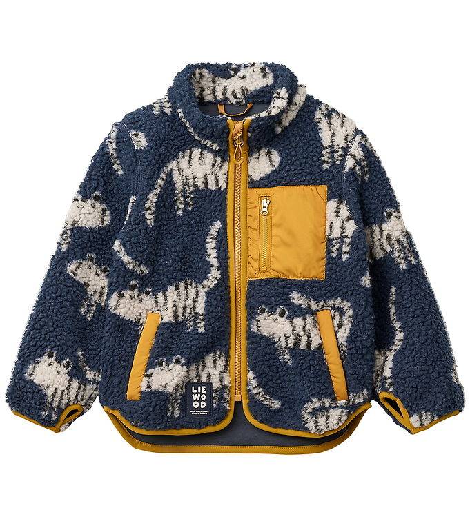 Liewood Fleecejakke - Teddy - Nolan - Tiger/Classic Navy - Liewood - 1½ år (86) - Fleecejakke