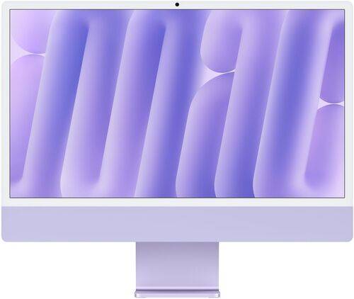 Apple iMac 2024 M4 10 Core | 24" | 16 GB | 512 GB SSD | Standardglas | violet | kompatibelt tilbehør | DE