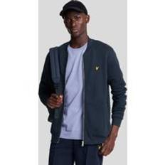 Lyle & Scott Men's Jersey Bomber Jacket in Navy - Medium