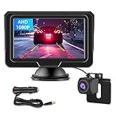 Airpuxem AHD 1080P 4,3" tums bil backkamerakit LCD-skärm vattentät backkamera IP68 super enkel installation nattsynsfunktion 12V bilstöd