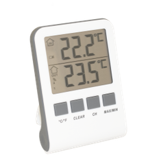 Digitalt inde-/udetermometer WA118 Hvid VENTUS