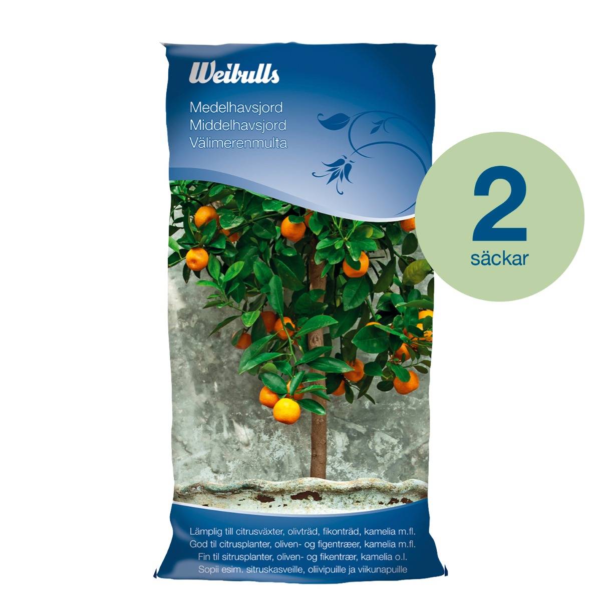 Weibulls Medelhavsjord 18l 2-pack