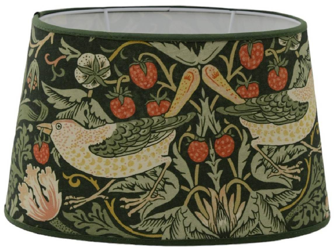 Strawberry Thief Lampskärm Oval 30cm Nettle William Morris