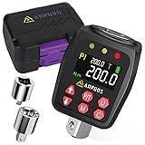 ANPUDS Digital momentadapter, 1/2 tum 10–200 Nm momentadapter set med förinställd, lagring, summer, LCD-skärm, ± 1 % felnoggrannhet, 1/4 tum 3/8 tum adapter för bil, motorcykel, cykel