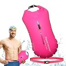 Swim Buoy with Adjustable Waist Strap, Open Water Dry Bag with Buoy, High Visibility Swim Buoy for Safety, Vattentät Torr Väska Swim Buoy, Swimming Buoy for Open Water Safety, öppet vattenflöde för