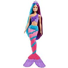 Barbie GTF39 - Barbie Dreamtopia-sjöjungfrudocka med Extra Långt Hår, Hårborste, Tiaror och Tillbehör, för Barn mellan 3 till 7 år
