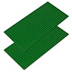 Katara 1672 – byggplatta uppsättning av 2 12,25 cm x 25,5 cm/16 x 32 stift, kompatibel lego, sluban, Papimax, Q-brickor, mörkgrön