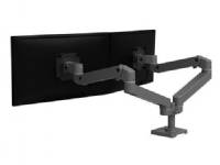 (ComputerSalg) Ergotron LX Pro - Monteringssæt (dobbelt arm) - modulær - for 2 LCD displays - side om side - aluminium - mørkegrå - skærmstørrelse: op til 27 - skr