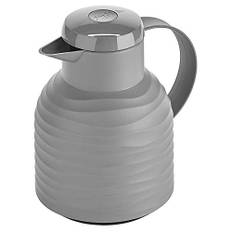 Emsa N40109 Samba Wave vakuumkanna | Quick-Press-plast | glasolkolv | kaffekanna: 12 h varm/24 h kall | 100% tät | vågsten | 1,0 liter