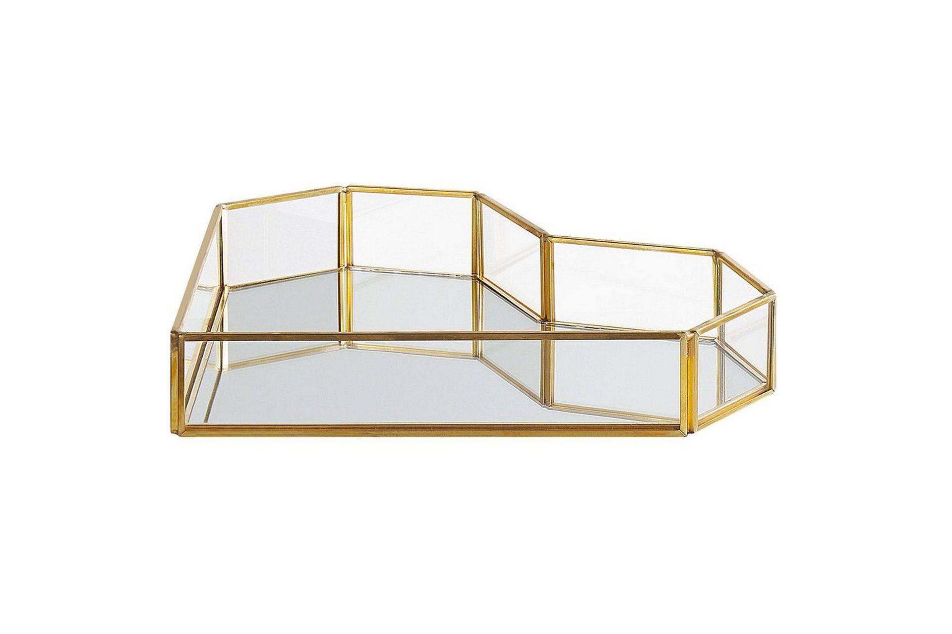 Bricka Pontivy Guld/transparent - Serveringsbricka Flerfärgad