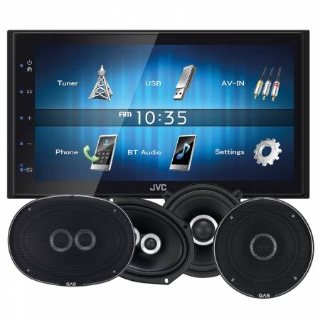 JVC KW-M24BT & GAS Silver-Högtalare