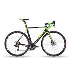 HEAD Unisex - Adult I-Speed Race Road Bike, Matt Black/Green, 56