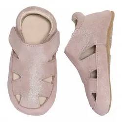 Melton Sandal læder slippers - Rose Grey