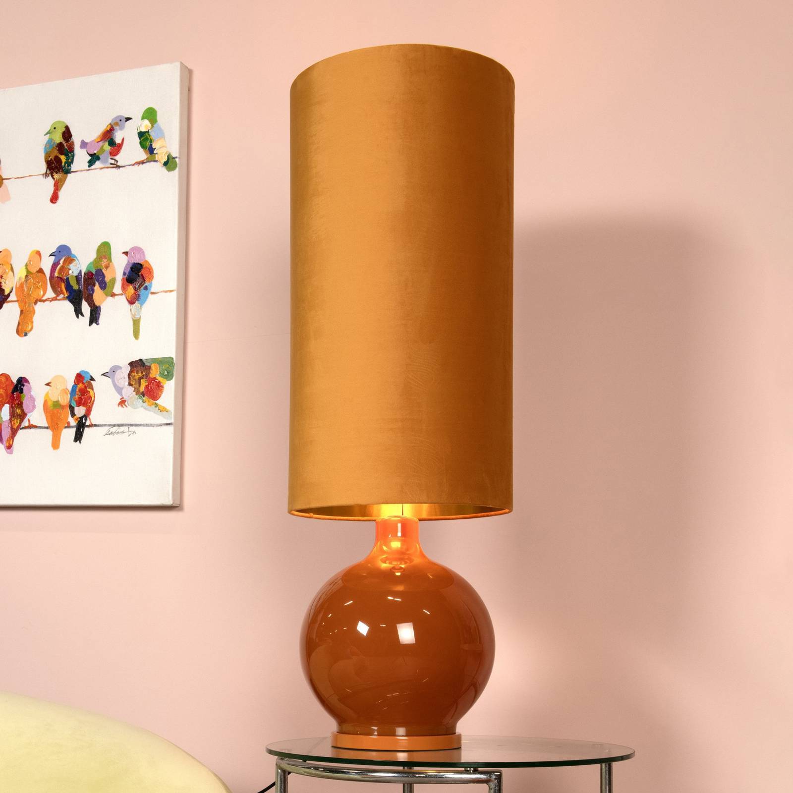 Lucide Golvlampa Esterad, Gul / orange, Vardagsrum / matsal, Glas, Golvlampa
