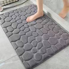 Absorberende Bademåtte med Skridsikker Bund (Farve: Grå, Størrelse: 50 x 80 cm)