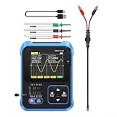 Besttoolifes Bärbart handhållet oscilloskop, 3-i-1 digitalt oscilloskop, 500 kHz bandbredd, USB-uppladdningsbar digital transistortestare oscilloskop med 2,4 tums skärm, PWM utgångssignal (standard)