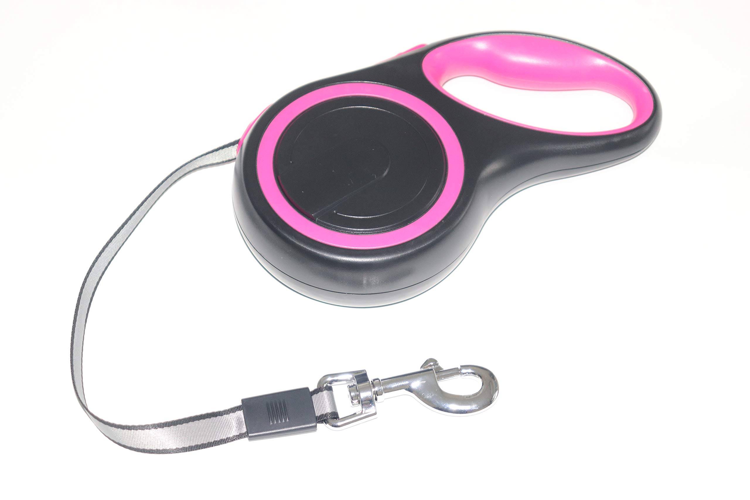 Retractable Dog Leash, Automatic Winding Lead with Traction Tape, Easy Operation, 8m, Suitable for Small, Medium, and Large Dogs (Red)