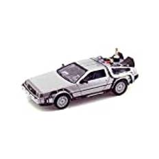 Tillbaka till framtiden 1, 2, 3 trilogi set Delorean Time Machine 1/24 av Welly 22400-3G