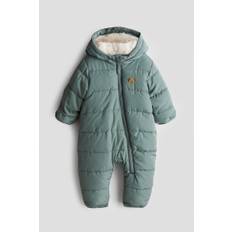 Grøn Flyverdragt foret med teddybear - Size: 68 (4-6M)  - H&M