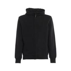 C.p. Company, Sweatshirts & Hoodies, Herr, 2Xl, Bomull, Svart Bomullshuvtröja med Goggles - black (2XL)