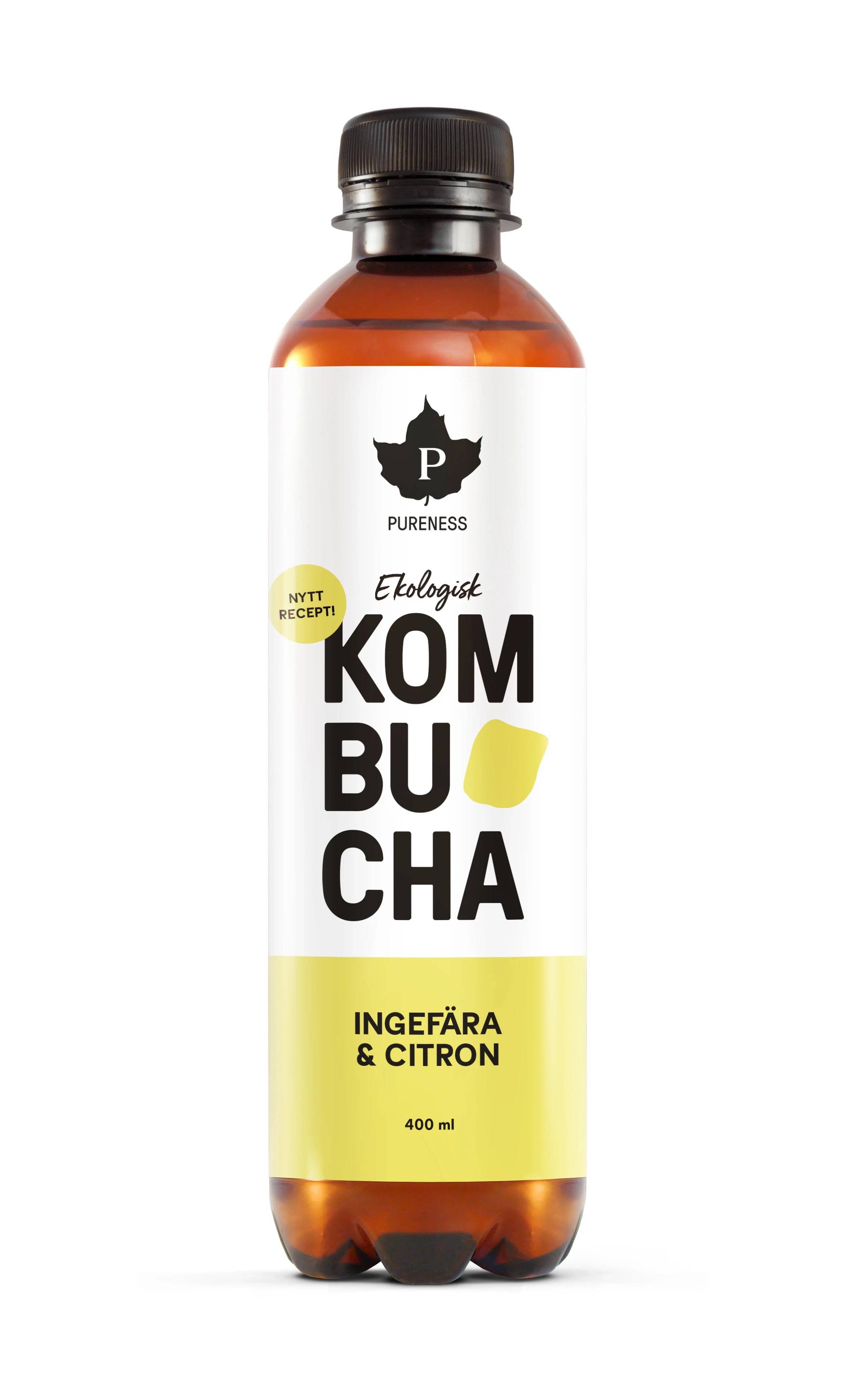 Pureness Ekologisk Kombucha Ingefära & Citron 400 ml