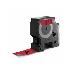 DYMO Tape D1 53717 - Labeltape 24 mm sort på rød