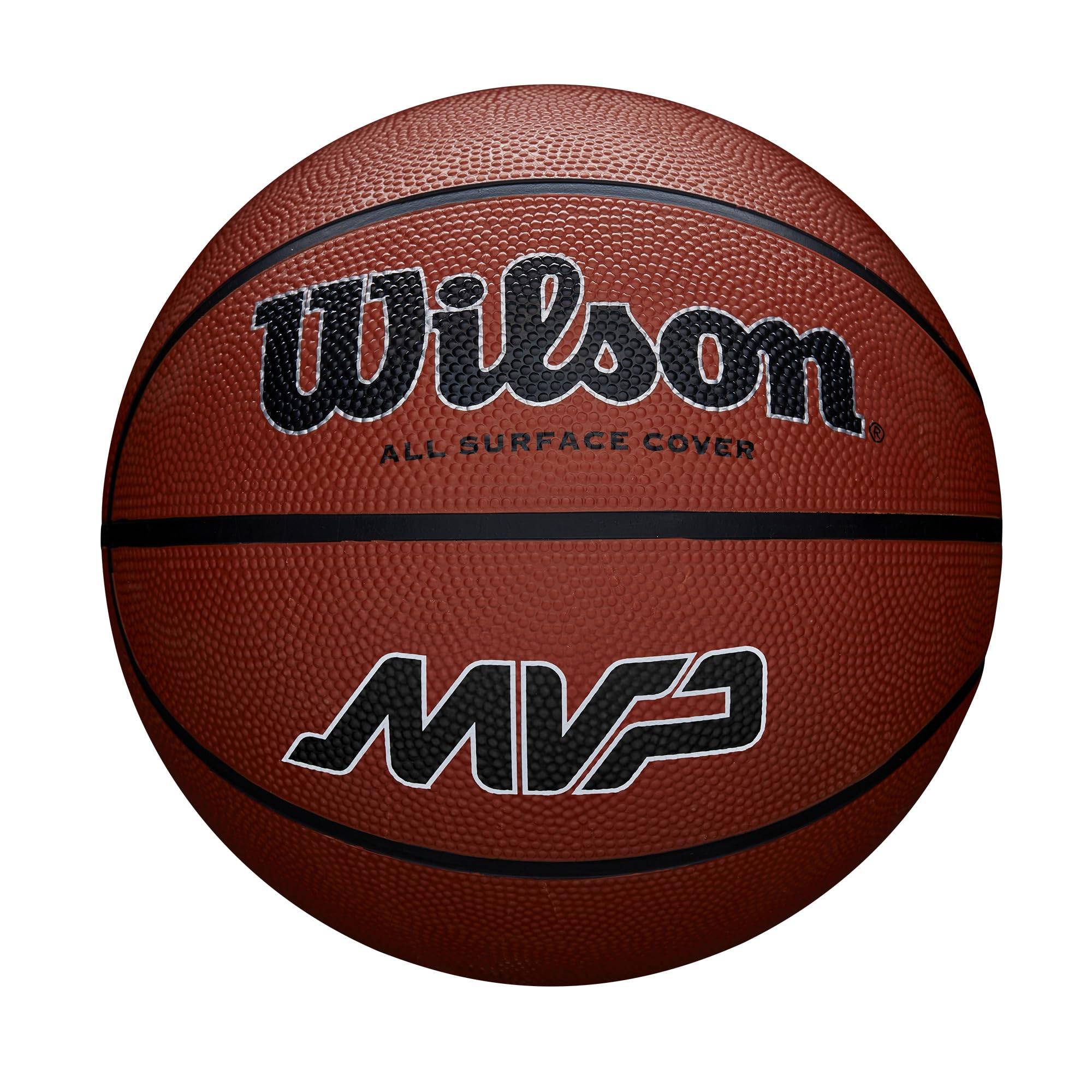 Wilson MVP Brown Size Outdoor WZ3018703XB5 Basketball, Rubber, 5, Use,