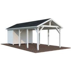 Carport, Robert, 23,1 m², hvid
