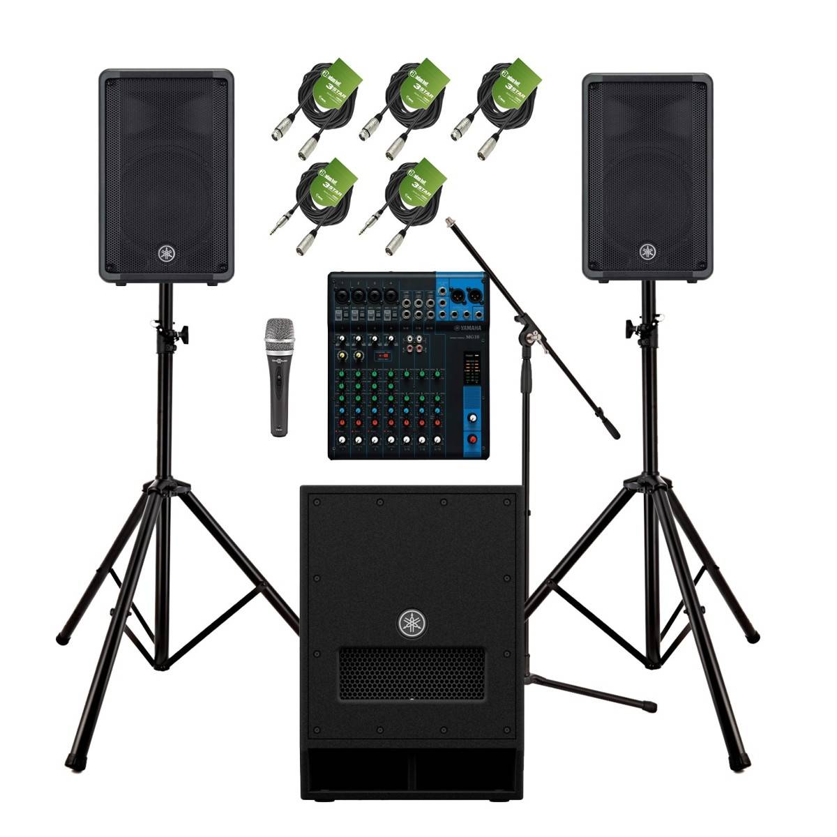 Yamaha DBR10 Complete PA System Bundle