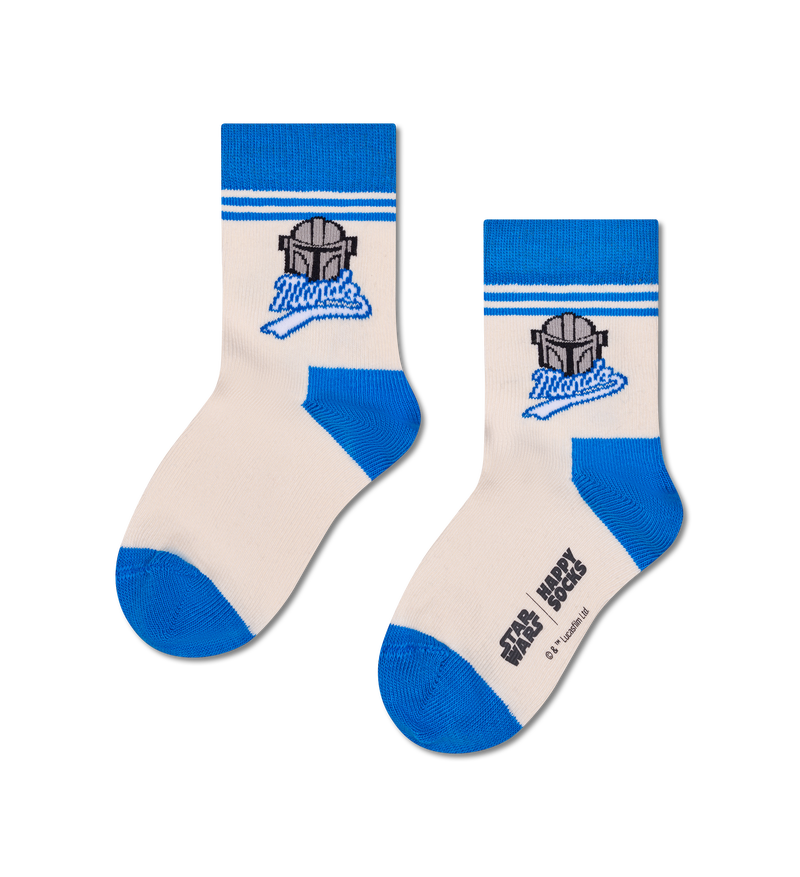 Kids STAR WARS™ Mando Sock - White, Light Blue, Blue (4-6 Years)