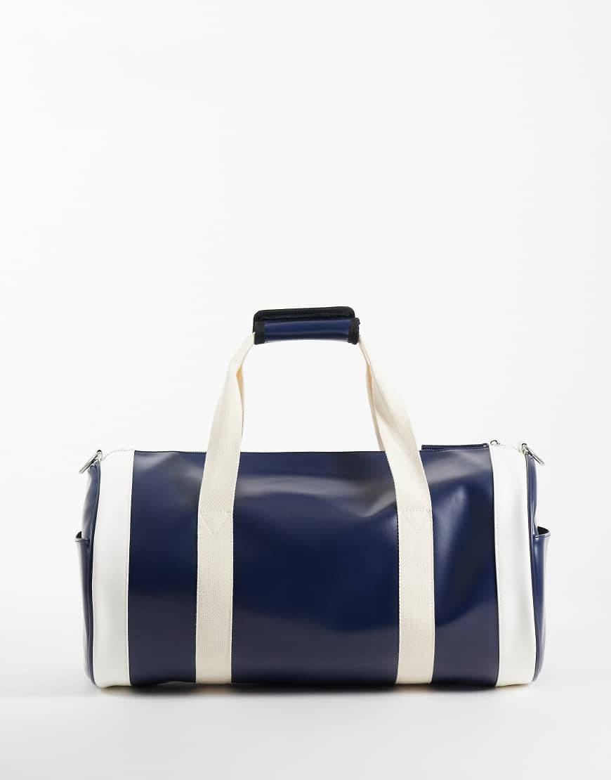 ASOS DESIGN barrel holdall-taske i navy-Marineblå - No Size