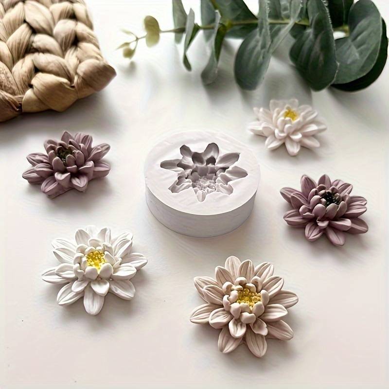 1pc Flower Silicone Mold, Candle And Silicone Mold, Clay Silicone Mold, Crystal Resin Mold