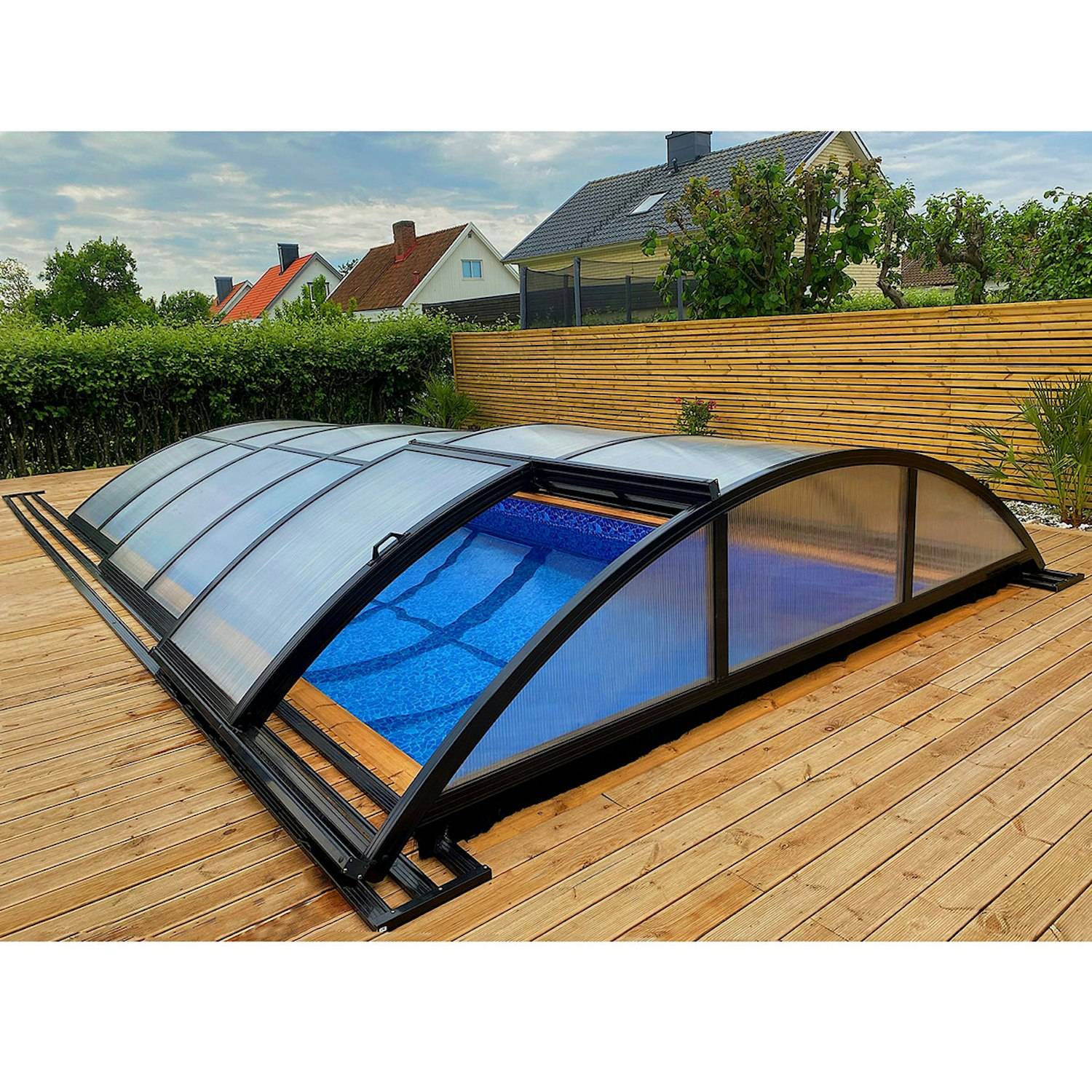 Pooltak Metalcraft 3x6m 4 mm Klar Solid PC Svart
