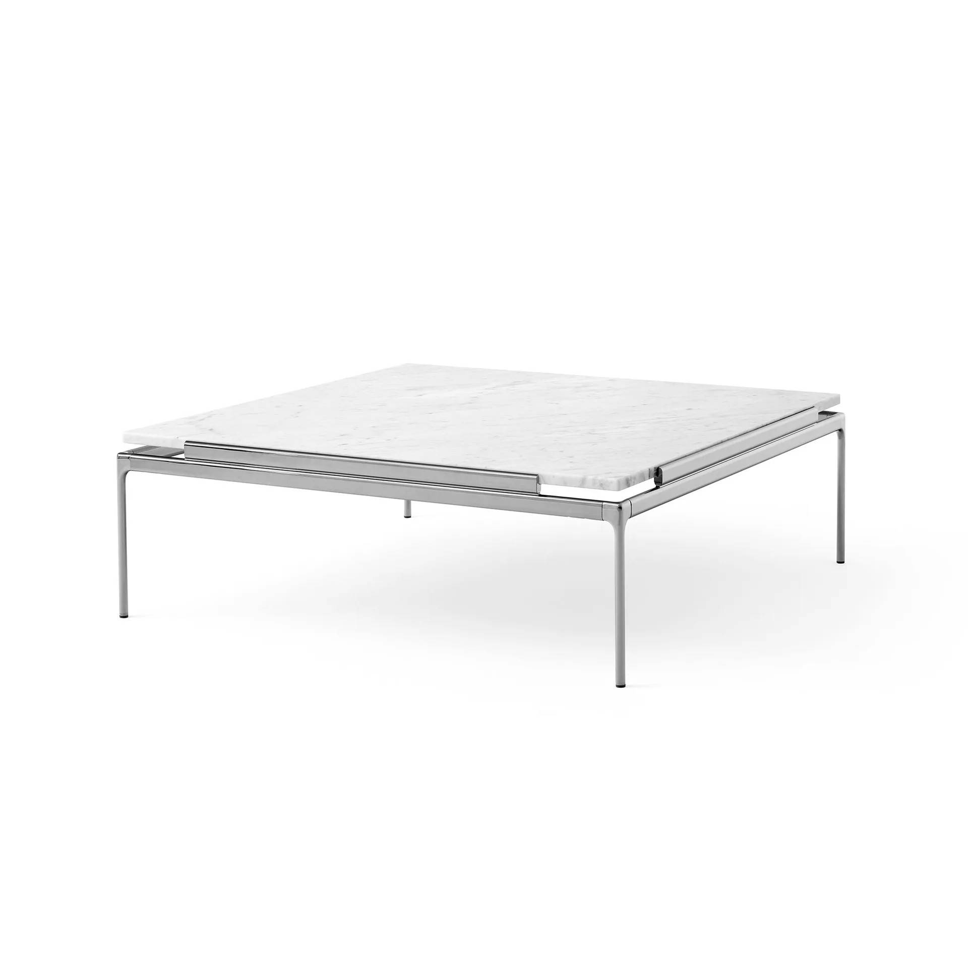 &Tradition Sett LN13 soffbord Bianco carrara-dark chrome - Vit