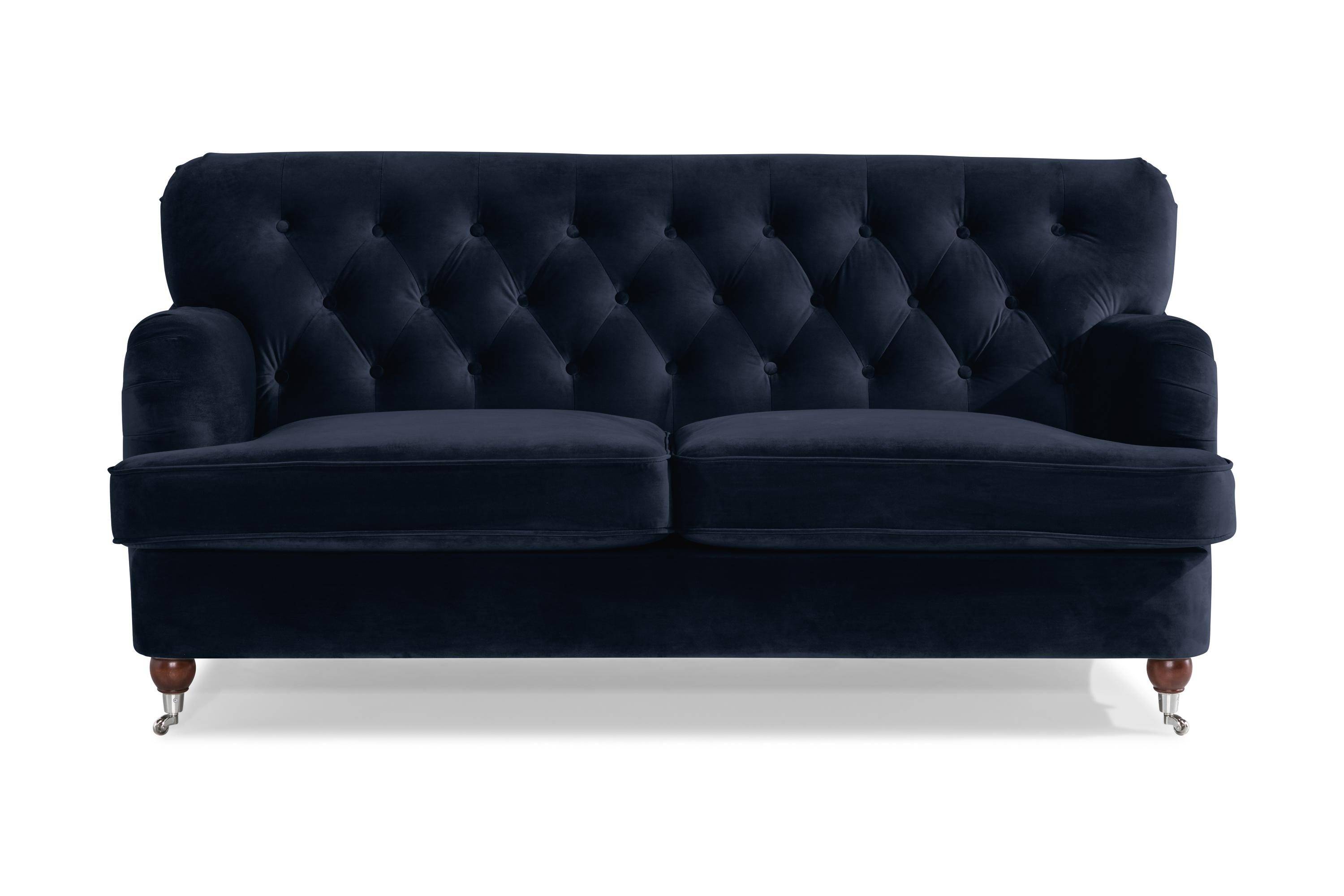 Howard Riviera 2-sits Sammetssoffa - Blå 2-sits soffor