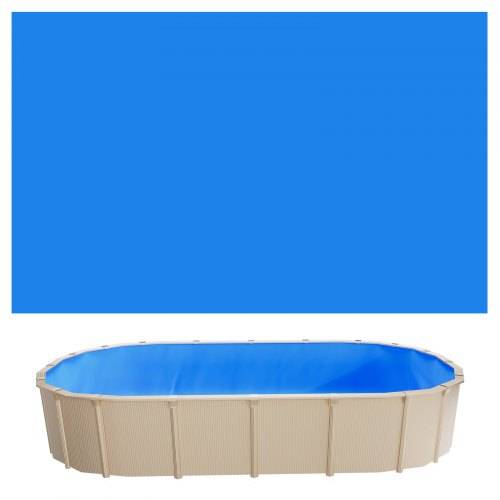 VEVOR Oval Poolfoder, 375 x 610 cm UniBead Poolfoder för 120 cm vägghöjd, Premium Vinyl, Enkel installation med läckagesäkra lappar, Utformad för stålväggar ovan mark, Utomhus, Blå